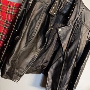 Studded Vegan Leather Moto Jacket – Parisian Edge | New Look (UK)